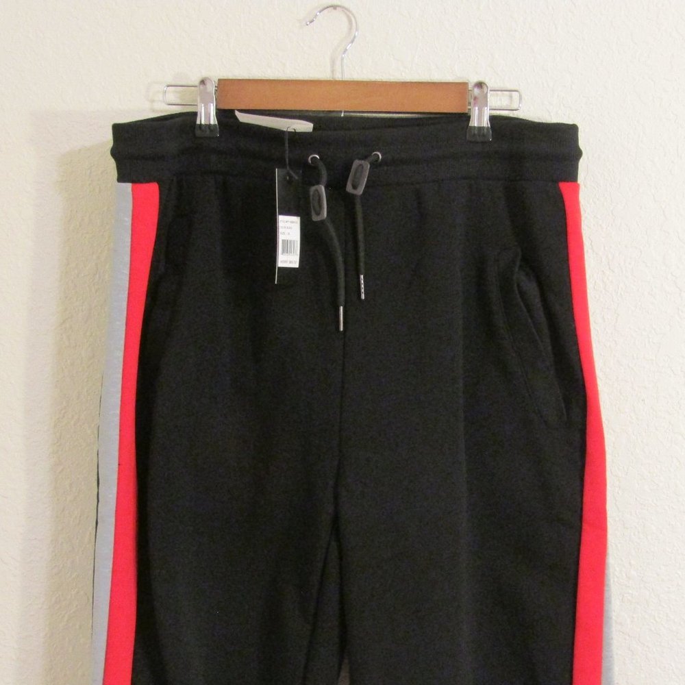 Loose-Fit Fleece-Lined Stripe Joggers